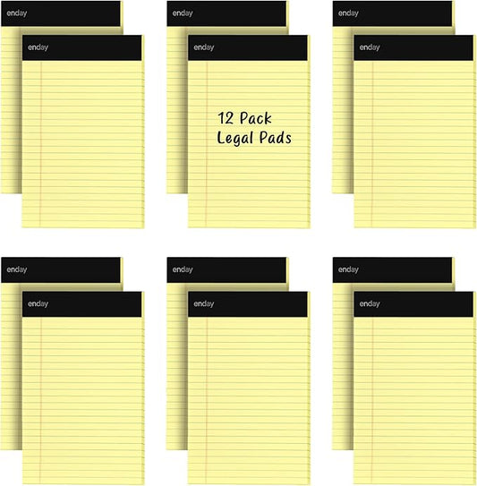 Emraw Jr. Legal pad, Small Note Pads Legal Ruled Writing Pad. Perforated Edge. by ENDAY