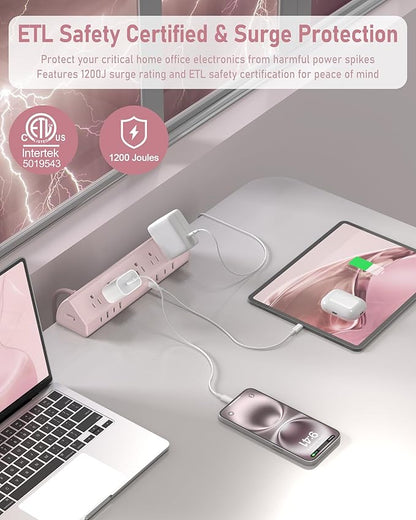 Jgstkcity Desk Clamp Power Strip, 45W Fast Charging Station, 4 USB-C, 4 USB-A - Image 2