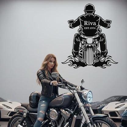 Custom Motorcycle Metal Signs Personalized Biker Name Sign Custom Garage Decor - Image 3