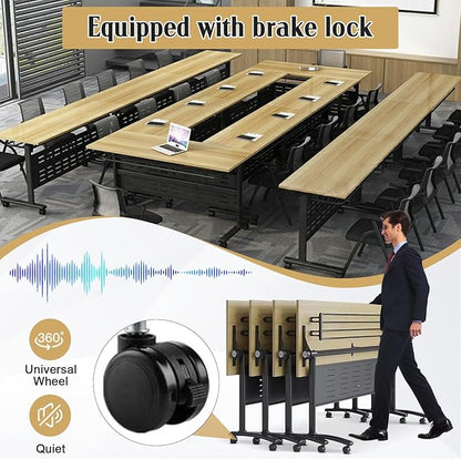 Conference Table, 55.1''Folding Conference Room Table - Image 4