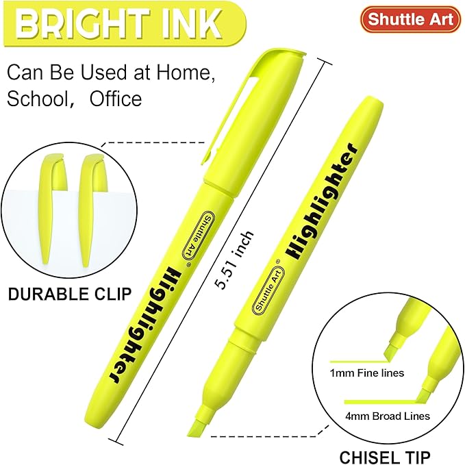 Shuttle Art 144 Pack Highlighters - Image 3