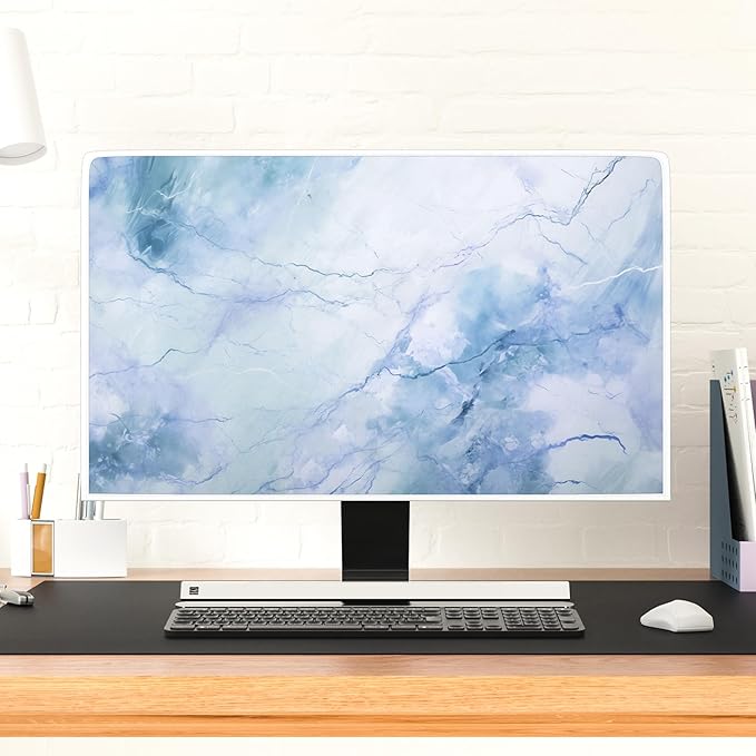 Baocicco Fashion Haze Blue Marble Screen TV Cover Cover 50, 52 Inch Waterproof - Image 4