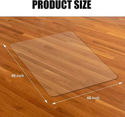 Kuyal Clear Chair mat for Hard Floors 48 x 48 inches Transparent Floor Mats - Image 7
