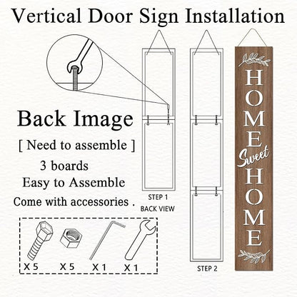 Farmhouse Wooden Welcome Sign Stand - Image 6