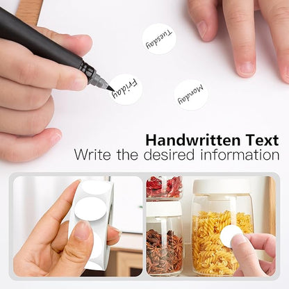 White 1 Inch Round Color Coding Labels - Image 3