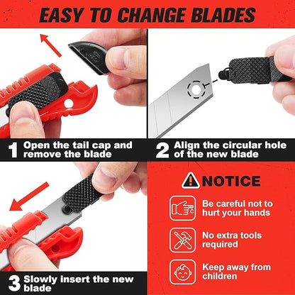 JOYUMY 20 Pack Utility Knife, Box Cutter Retractable, Box Knife - Image 5