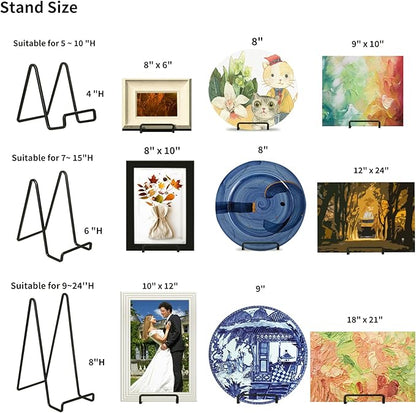 Decolore 4 Pack 8.5 Inch Black Picture Stands - Image 7
