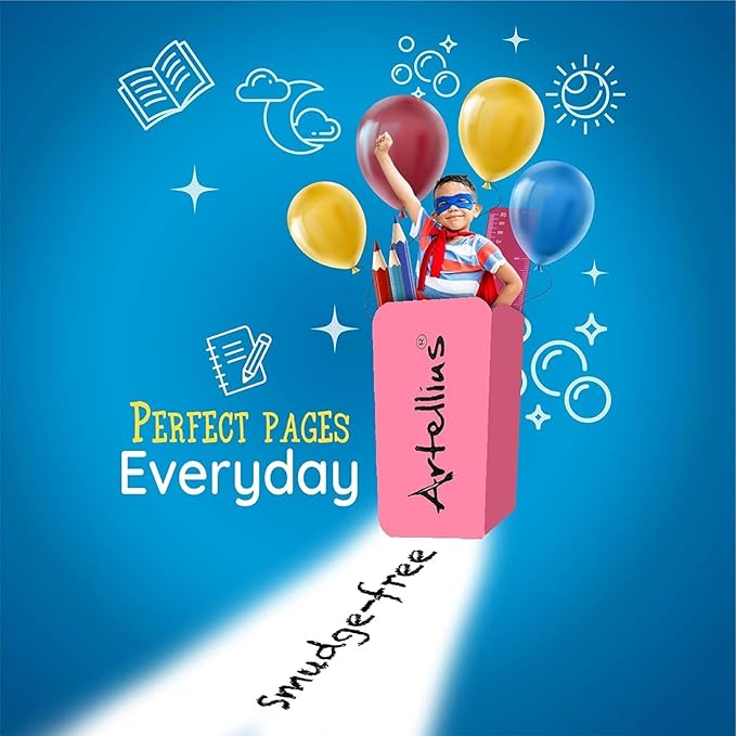 Artellius Pink Erasers | Latex & Smudge Free | Bulk School Supplies | Classrooms - Image 6