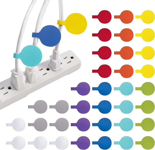 Cable Labels - Wrap-It Storage - Circles, Wire Tags Write on Surface by Wrap-ItStorage
