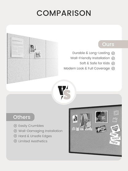 Bumusty Large Felt Bulletin Board 48" x 36" Cork Board Alternative - Image 7