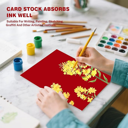 Cardstock 8.5 X 11, 40 Sheets Christmas Red Card Stock, 75lb/ 200gsm Copy Paper - Image 6