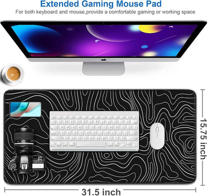 Large Extended Gaming Mouse Pad, 31.5x15.7 inch Computer Keyboard Mouse Mat - Image 2