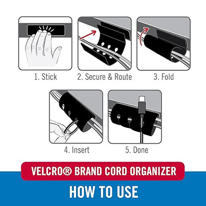 Velcro Brand Cord Organizer for Desk & Nightstand, Valentine’s Gift for Him - Image 4