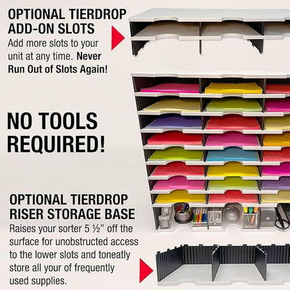 Ultimate Office TierDrop™ 40-Slot, 47 ½"w Literature, Mail and Classroom Sorter - Image 5
