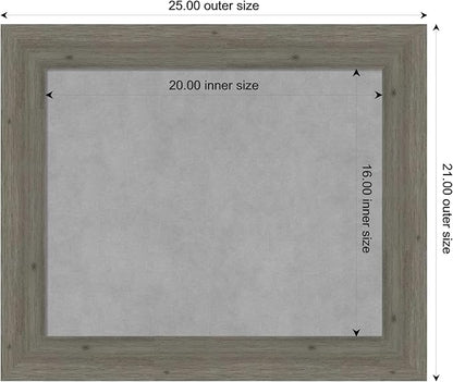 Amanti Art Grey Framed Magnetic Board 21x25 Small Vision Board - Image 4