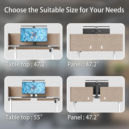 ERGO COLLECT Desk Privacy Panel, 2-in-1 Adjustable Acoustic Desktop Partition - Image 6