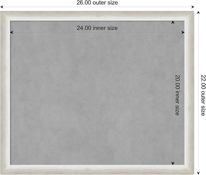 Amanti Art Silver Framed Magnetic Board 22x26 Medium Vision Board - Image 4
