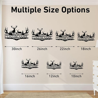Dyoart Personalized Deer Metal Cabin Sign | Custom Metal Signs Outdoor | Deer - Image 6