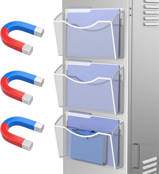 MINDEPOT Magnetic Wall File Organizer, Hanging Wall Mounted File Folder Binder by MINDEPOT