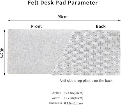 DAWNTREES Felt Desk Pad, Large Keyboard Mat, Wool Desk Mat, Extra Large Felt - Image 2