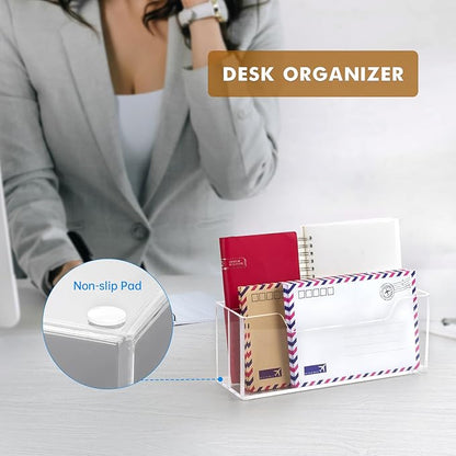 BEYGORM Acrylic Mail Organizer for #10 Envelopes, 2-Slot Wall-Mounted & - Image 5
