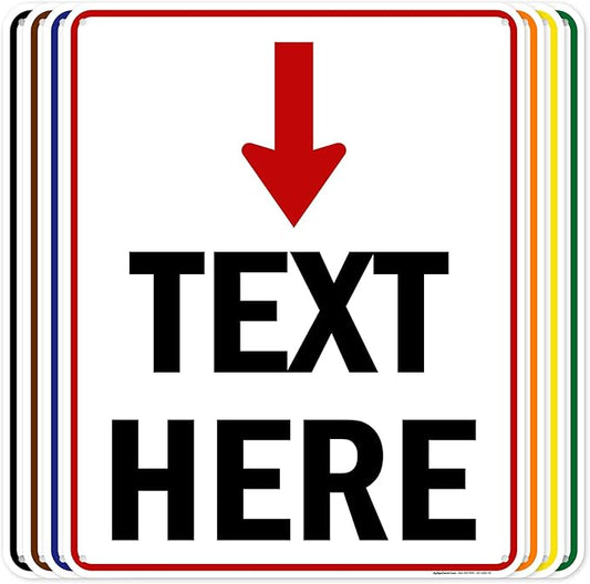 Custom Arrow, Custom Directional Sign, Arrow Down Sign, 24x30 Inches, 55 mil by MySignCenter