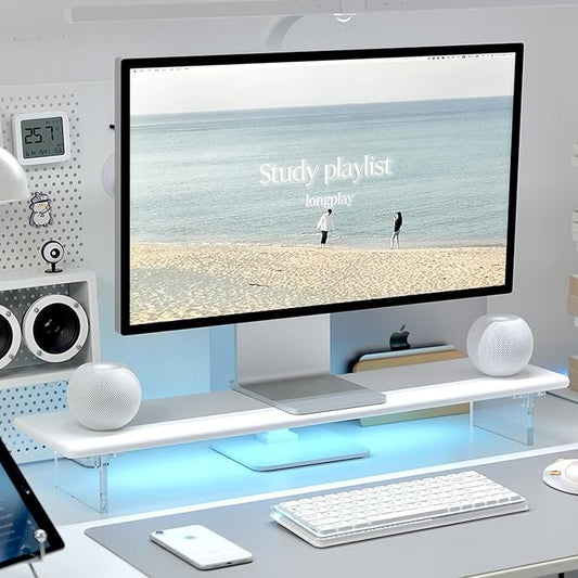 ROCDEER Bamboo Monitor Stand Riser by Rocdeer