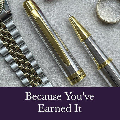 Bond & Regent Silver Chrome & 24 Karat Gold | Certified Luxury Grade Rollerball - Image 5