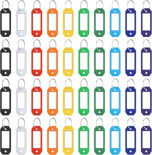 ttstar 40 Pack Key Tags Identifiers – Hexagon Design Key Rings by ttstar