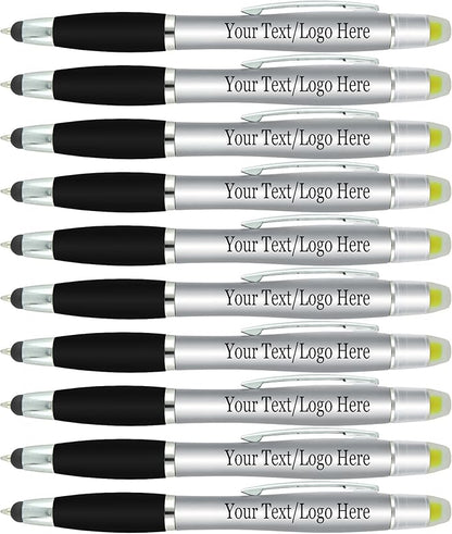 SyPen Personalized Pens with Gel Highlighter and Stylus -200 Pack Bulk-Free by Sypen