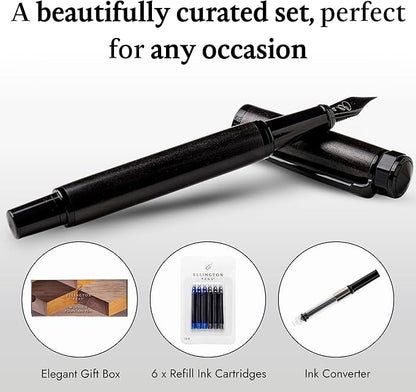 Ellington Pens Luxury Wood Fountain Pen Set – Extra Fine Nib - Image 2