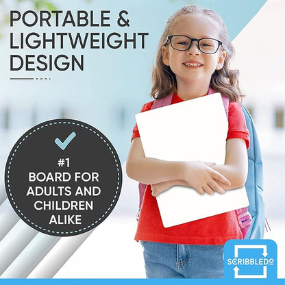 Scribbledo White Board Dry Erase Board 11" x14” Mini Double Sided Personal - Image 9