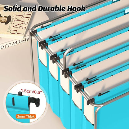Shutex Extra Capacity Plastic Hanging File Folders, 12 Pack Reinforced - Image 5