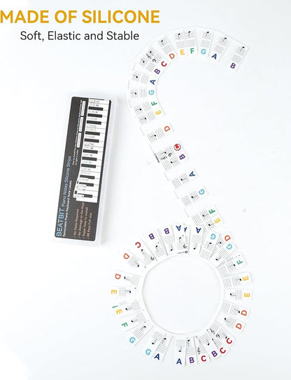 BEATBIT Piano Notes Guide for Beginner, Removable Piano Keyboard Note Labels - Image 4
