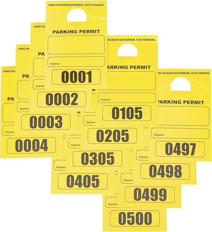 Juvale Rectangular Parking Permit Hang Tags - Image 8