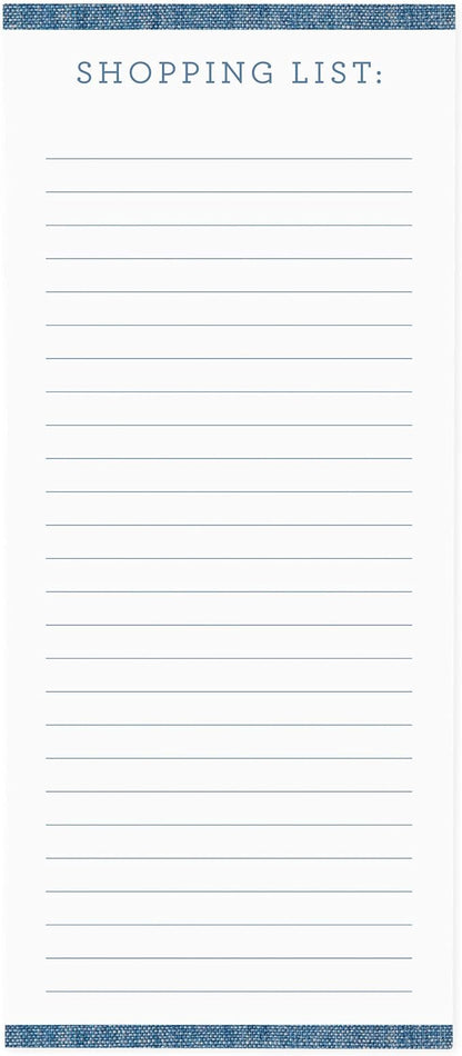 Graphique Magnetic Notepad, Chambray – 100 Sheets, 4” x 9.25” x .5” – Front Says by GraphiquedeFrance