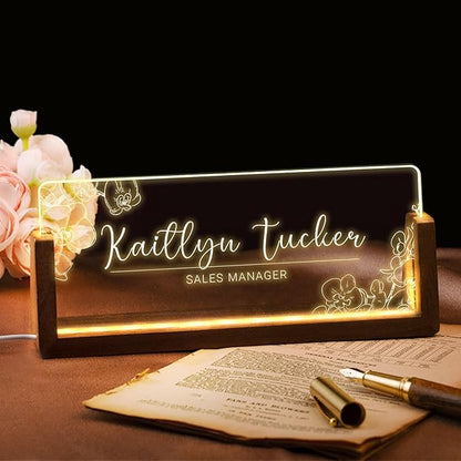Desk Name Plate Personalized, Custom Office Light Up Name Plate - Image 8