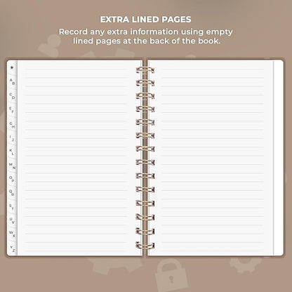 Clever Fox Password Book Spiral – Internet Address & Password Organizer - Image 6