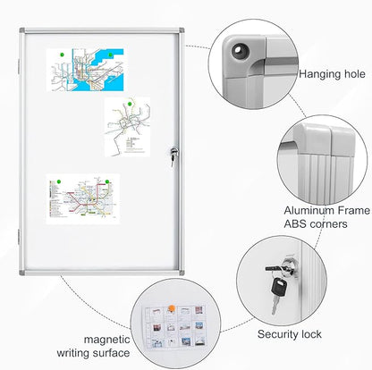BEST BOARD Lockable Magnetic Enclosed 36x24 inches Dry-Erase whiteboard - Image 3