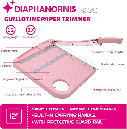 Paper Cutter, Paper Trimmer12" Cutting Length Heavy Duty Guillotine Paper Slicer - Image 2