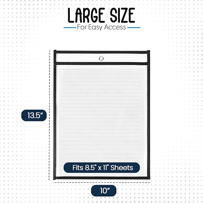 Essex Wares - 100 Pack, Job Ticket Holders, Reusable & Easy Erase Plastic - Image 2