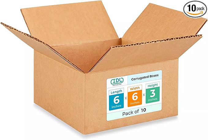 Small Moving & Shipping Boxes 6x6x3 inches by IDLPackaging