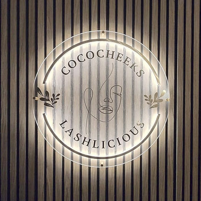 Custom Backlit Logo Sign, Plug/Battery Personalized Led Backlight Metal/Acrylic - Image 2