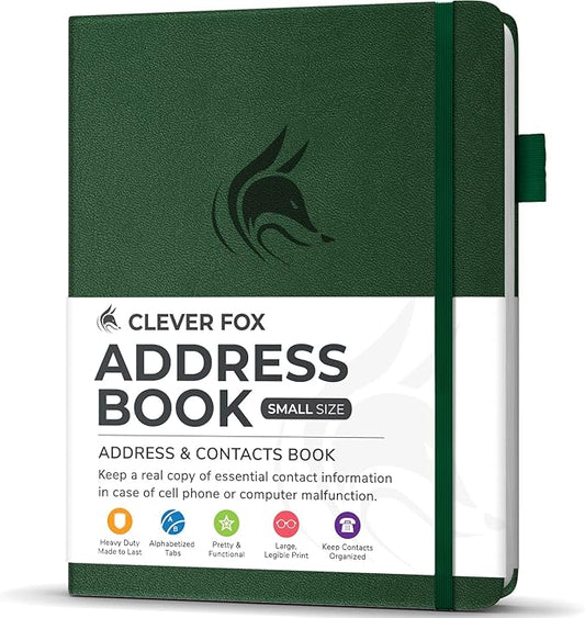 Clever Fox Address Book with alphabetic tabs by CleverFox