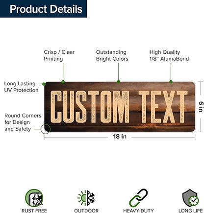 Custom Sign, Custom Street Sign, 11 Font Colors, 13 Font Styles, 4 Hole Options - Image 6