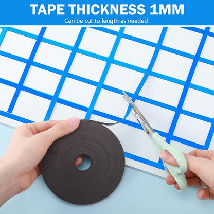 AmazingSpark Magnetic Tape Roll Thin Strips, 0.39 Inch x 33 Feet Magnetic Board - Image 5