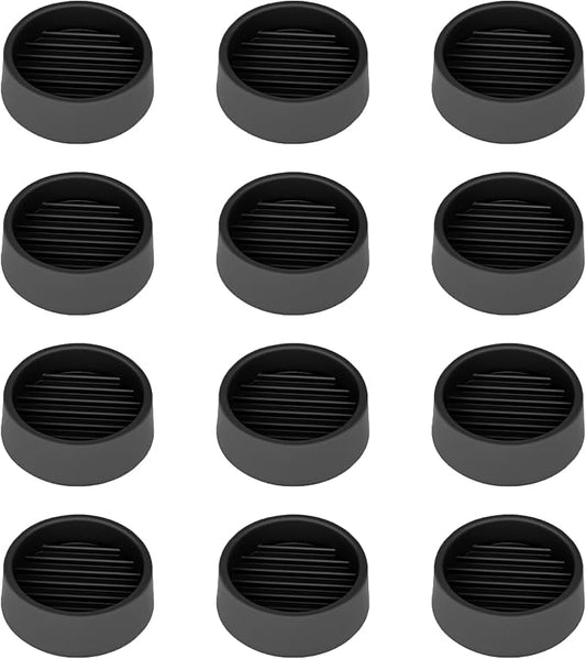 VOCOMO Non Slip Furniture Pads, 1.5' Round Black Rubber Caster Cups, Anti Slide by VOCOMO