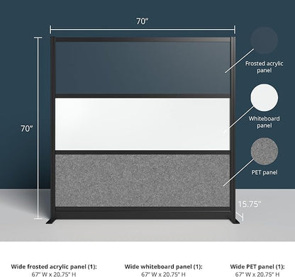 Stand Up Desk Store Workflow Modular Wall | 70'' x 70'' Wall | Expandable - Image 5