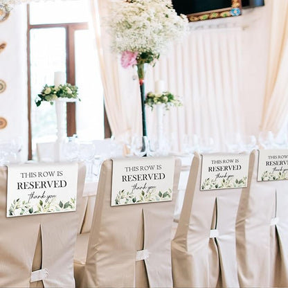 ChissNook Reserved Seating Chair Signs, This Row Is Reserved Pew Cloths Seating - Image 4