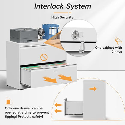 Bestoo 2-Drawer Lateral File Cabinet - Image 6